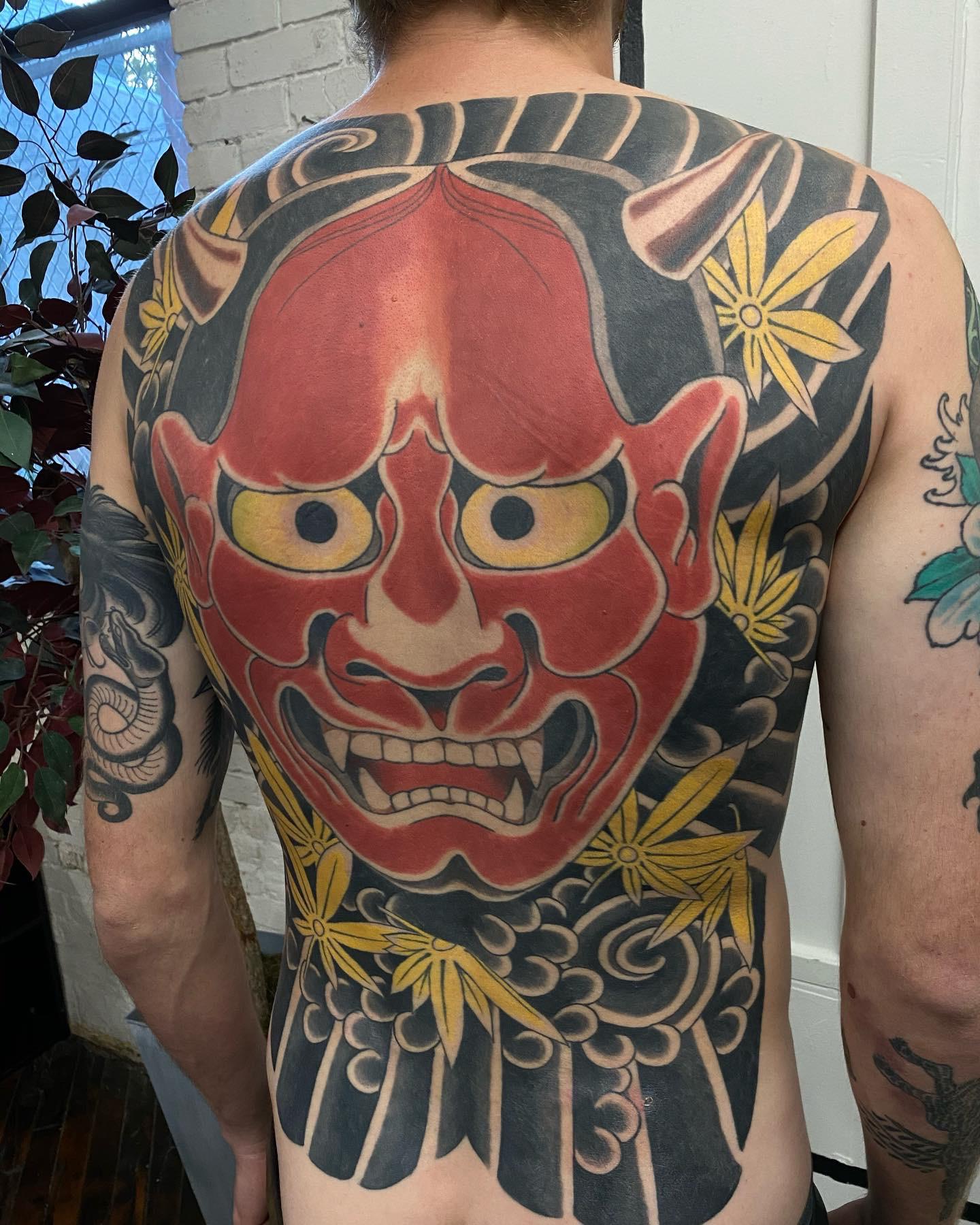 hình xăm nhật cổ full lưng