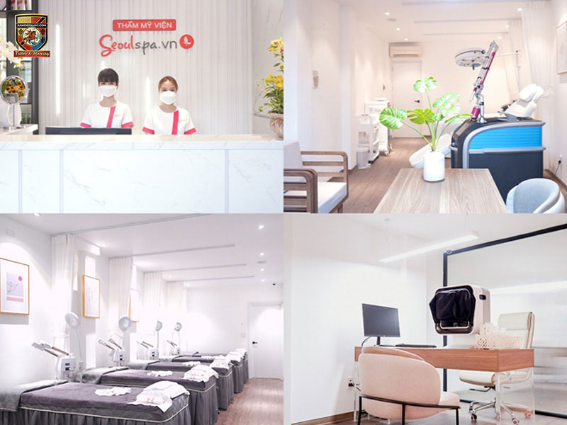 Không gian làm việc hiện đại tại địa chỉ triệt lông lưng Seoul Spa.