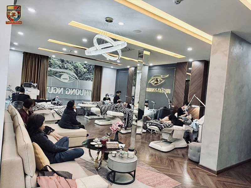 Không gian làm đẹp tại địa chỉ phun mí mở tròng uy tín