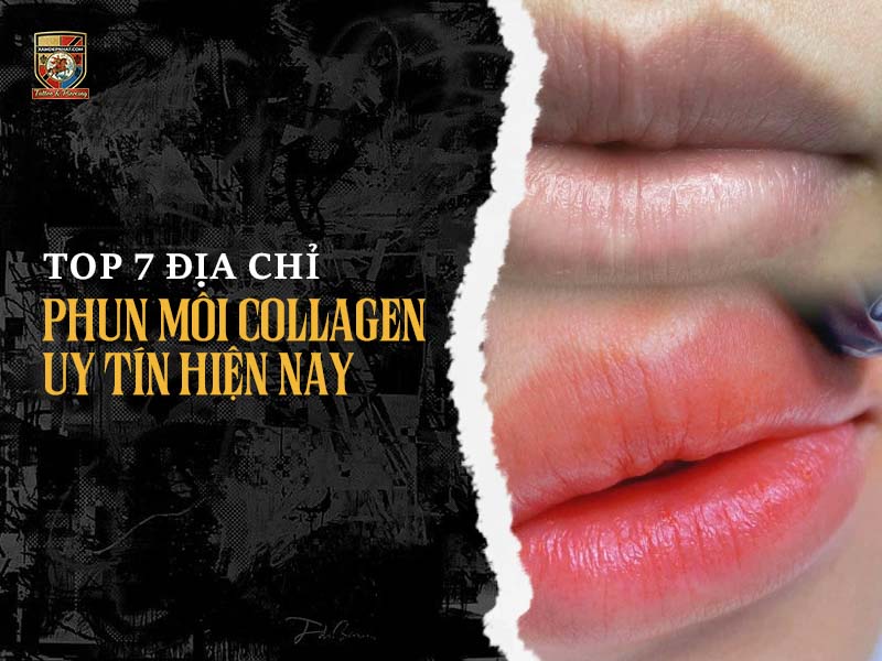 Hình ảnh so sánh kết quả trước và sau khi thực hiện tại địa chỉ phun môi collagen uy tín.