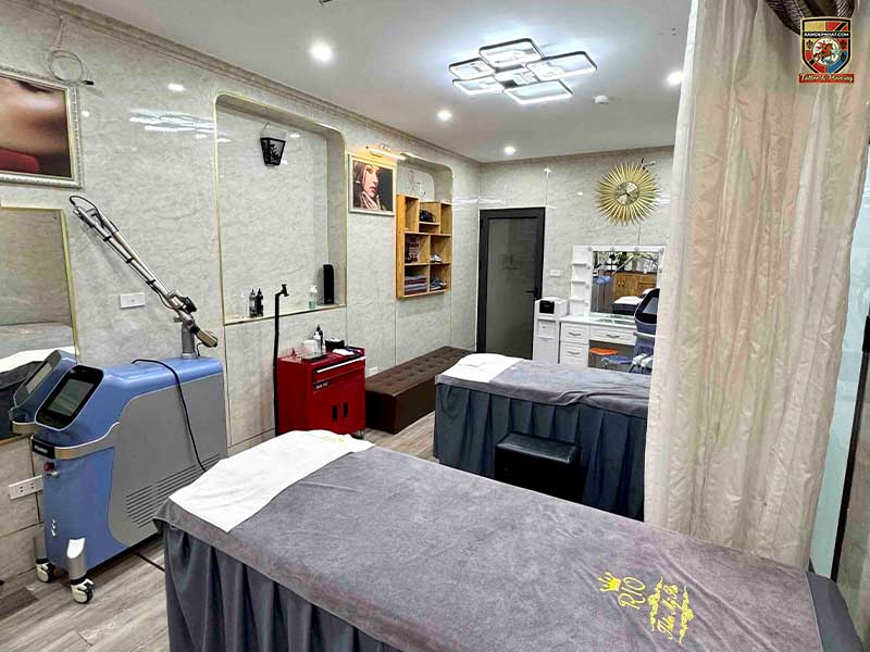 Không gian làm đẹp hiện đại tại địa chỉ phun môi ombre Rio Beauty Clinic.
