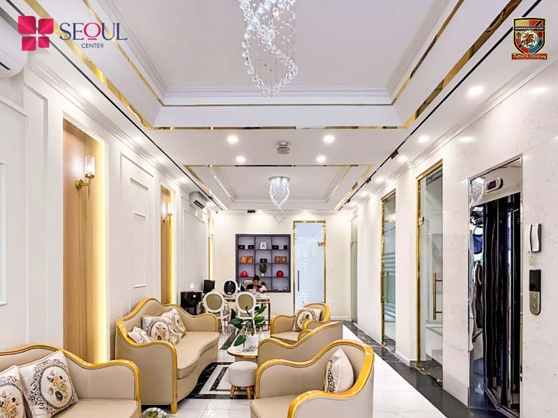 Hình ảnh sảnh đón khách hiện đại, sạch sẽ mới mẻ của thẩm mỹ Seoul Center
