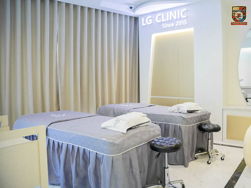 Không gian làm đẹp năng động, tươi sáng và sạch sẽ mang phong cách hiện đại tại LG Clinic.