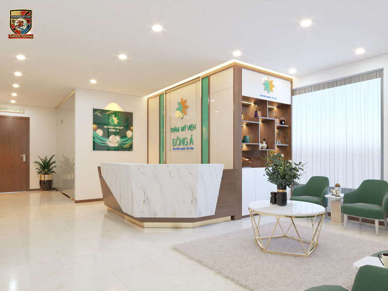 Mặt tiền quy mô khang trang của một chi nhánh thuộc Hệ Thống Thẩm Mỹ Đông Á