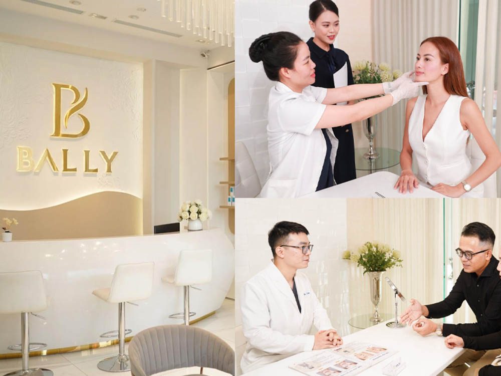 Doctors performing facial analysis and consultations at Bally Beauty Center, considered one of the best melasma clinics in Hanoi