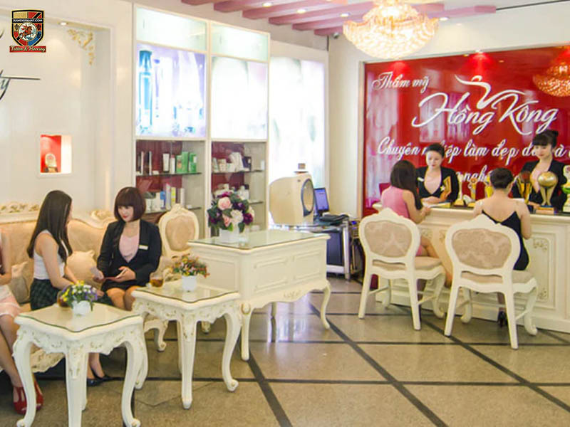 Reception lounge at Tham My Hong Kong, recognized for providing the best intimate area whitening in Hanoi