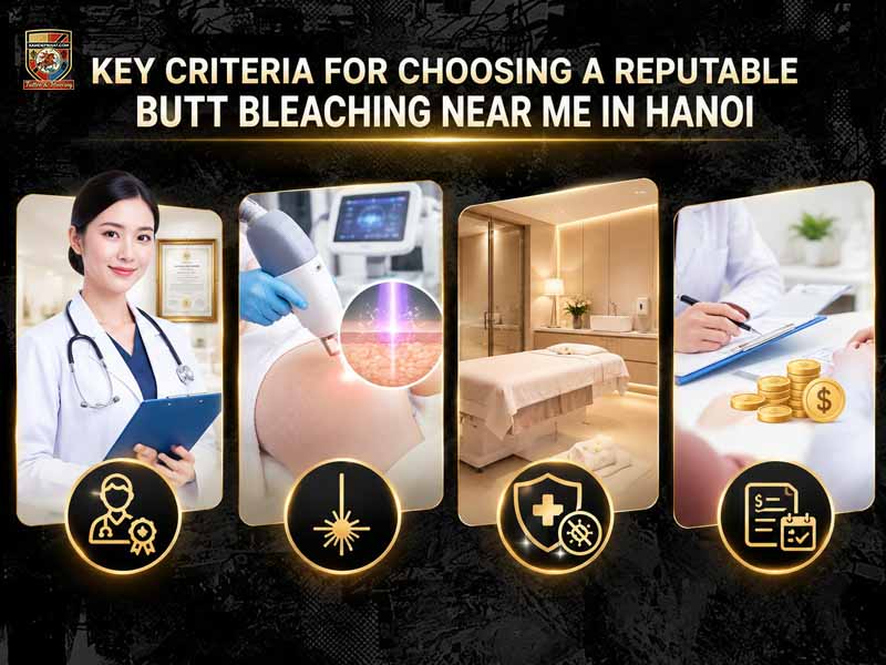 Key criteria for choosing a reputable butt bleaching near me in Hanoi