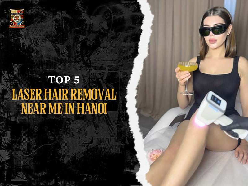 Client receiving leg laser hair removal near me in Hanoi