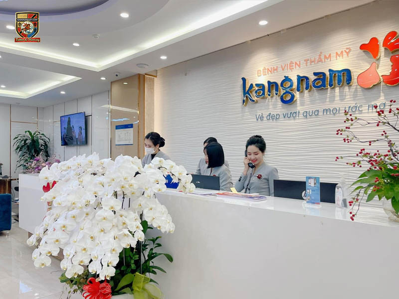 Kangnam reception desk for laser hair removal near me in Hanoi