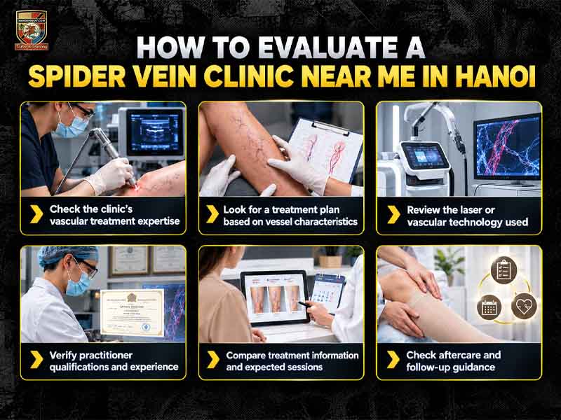 Guide on how to evaluate a spider vein clinic near me in Hanoi properly.
