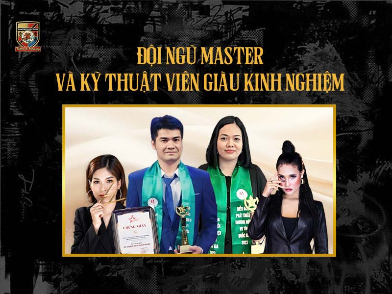 Đội ngũ Master và kỹ thuật viên giàu kinh nghiệm tại địa chỉ xăm màu da che sẹo tại Hà Nội